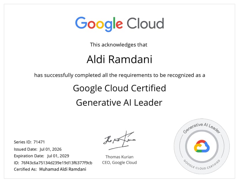 Generative AI Leader Certification